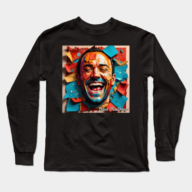 Dave Matthews // Paper Art Long Sleeve T-Shirt by Otmr Draws